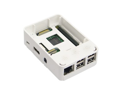Gabinete em pl&aacute;stico ABS branco com logo para Raspberry Pi 3B/3B+ - Imagem 6