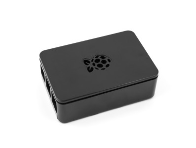 Gabinete em ABS preto com logo para Raspberry Pi 3B/3B+ - Imagem 2