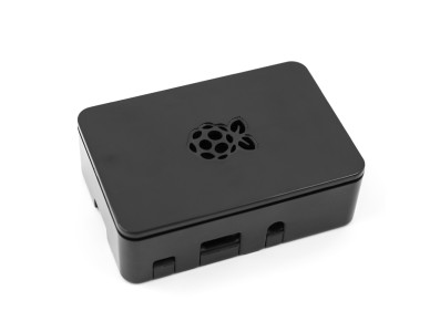 Gabinete em ABS preto com logo para Raspberry Pi 3B/3B+ - Imagem 3