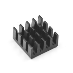Dissipador de calor preto grande para Raspberry Pi Zero W, 14 x 14 x 7 mm