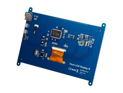 Painel LCD 7'' 800&times;480 com touch capacitivo, interface HDMI e USB para Raspberry Pi 3/4 - Imagem 4
