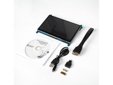 Painel LCD 7'' 800&times;480 com touch capacitivo, interface HDMI e USB para Raspberry Pi 3/4 - Imagem 6
