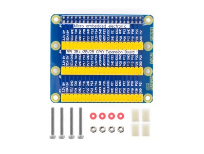 Placa de Expans&atilde;o GPIO 1 para 3 com Fixa&ccedil;&atilde;o por Parafuso para Raspberry Pi 3/4 - Imagem 2