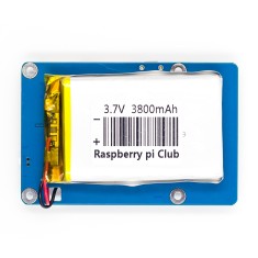Placa de expans&atilde;o de energia com bateria de l&iacute;tio 3,7 V 3800 mAh e dupla sa&iacute;da USB para Raspberry Pi e RP2040