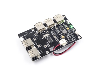 M&oacute;dulo de alimenta&ccedil;&atilde;o e hub USB com bateria de l&iacute;tio para Raspberry Pi e RP2040 - Imagem 4