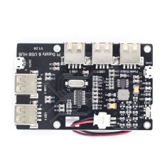 M&oacute;dulo de alimenta&ccedil;&atilde;o e hub USB com bateria de l&iacute;tio para Raspberry Pi e RP2040