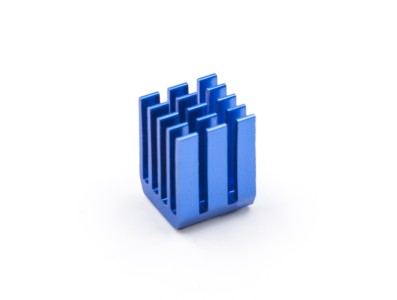 Conjunto robusto de dissipadores com acabamento azul em liga de &oacute;xido de alum&iacute;nio para Raspberry Pi 3B/4B - Imagem 2