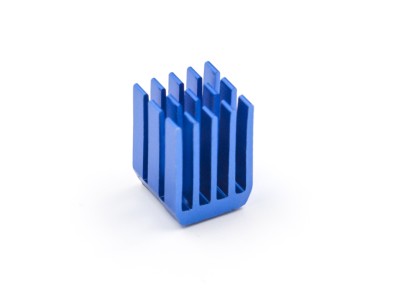 Conjunto robusto de dissipadores com acabamento azul em liga de &oacute;xido de alum&iacute;nio para Raspberry Pi 3B/4B - Imagem 1