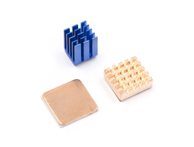 Conjunto robusto de dissipadores com acabamento azul em liga de &oacute;xido de alum&iacute;nio para Raspberry Pi 3B/4B - Imagem 4