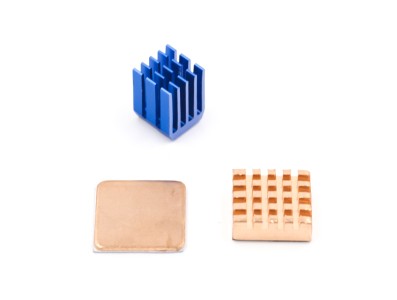 Conjunto robusto de dissipadores com acabamento azul em liga de &oacute;xido de alum&iacute;nio para Raspberry Pi 3B/4B - Imagem 6