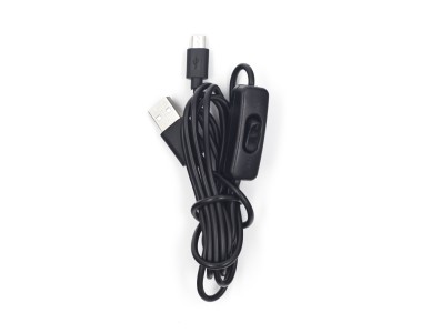 Cabo USB para Micro USB 5V 2,5A 1,5 m com interruptor liga/desliga e controle de energia, preto (tamanho do interruptor aleat&oacute;ri - Imagem 3