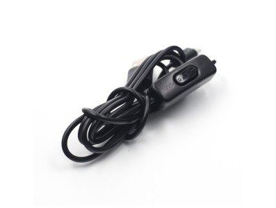 Cabo USB para Micro USB 5V 2,5A 1,5 m com interruptor liga/desliga e controle de energia, preto (tamanho do interruptor aleat&oacute;ri - Imagem 4
