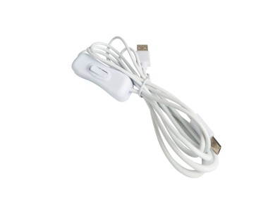 Cabo USB para Micro USB 1,5 m 5 V 2,5 A com interruptor liga/desliga e controle de energia branco, compat&iacute;vel com Raspberry Pi 3 - Imagem 2