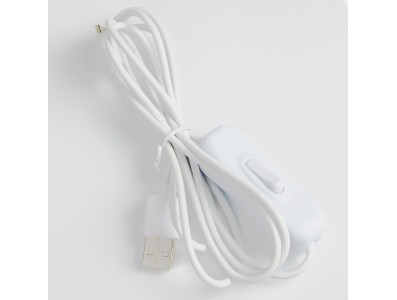 Cabo USB para Micro USB 1,5 m 5 V 2,5 A com interruptor liga/desliga e controle de energia branco, compat&iacute;vel com Raspberry Pi 3 - Imagem 3