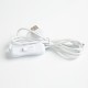 Cabo USB para Micro USB 1,5 m 5 V 2,5 A com interruptor liga/desliga e controle de energia branco, compat&iacute;vel com Raspberry Pi 3 - Thumb - 4