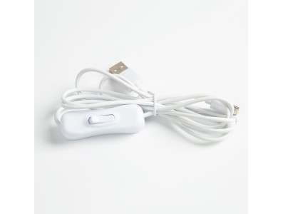 Cabo USB para Micro USB 1,5 m 5 V 2,5 A com interruptor liga/desliga e controle de energia branco, compat&iacute;vel com Raspberry Pi 3 - Imagem 4