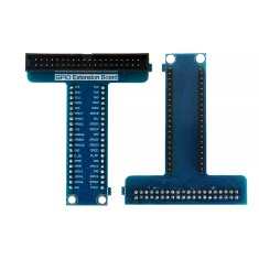 Placa de extens&atilde;o GPIO Tipo T 40 pinos azul para Raspberry Pi e RP2040