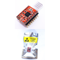 Driver A4988 para Motor de Passo com Dissipador - 1,5 A - Vermelho