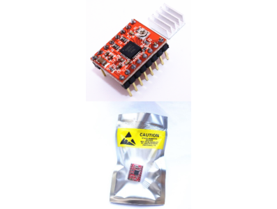 Driver A4988 para Motor de Passo com Dissipador - 1,5 A - Vermelho - Imagem 1