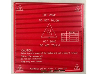 Mesa Aquecida PCB MK2B para Impressora 3D - Vermelha - Imagem 1