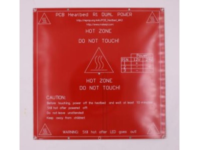 Mesa Aquecida PCB R1 para Impressora 3D - Vermelha - Imagem 1