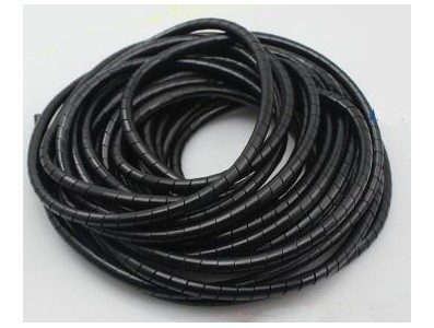 Organizador Espiral para Cabos 8 mm - Preto, 10 m - Imagem 1