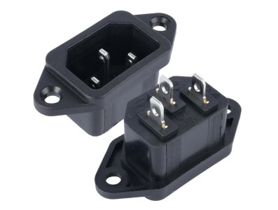 Conector de Alimenta&ccedil;&atilde;o para Painel AC-04 - 10 A, 250 V - Imagem 1