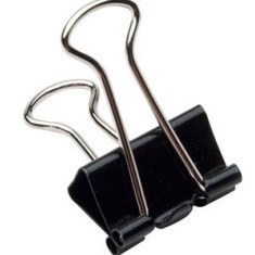 Presilha Met&aacute;lica Preta para Fixa&ccedil;&atilde;o - 25 mm