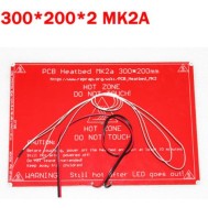 Mesa Aquecida PCB MK2A 300 x 200 x 2 mm com Cabo e Termistor NTC 100K