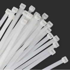 Abra&ccedil;adeiras de Nylon Brancas 3 x 100 mm - Pacote com 500 Unidades