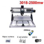 M&aacute;quina de Grava&ccedil;&atilde;o CNC3018 Mini de Bancada DIY com Laser, Controle GRBL e Plug UE