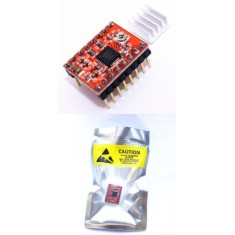 Driver A4988 Vermelho com Dissipador e Chip Chin&ecirc;s - 1,5 A