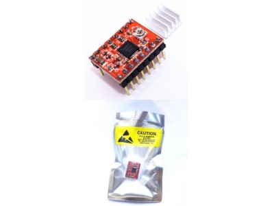 Driver A4988 Vermelho com Dissipador e Chip Chin&ecirc;s - 1,5 A - Imagem 1