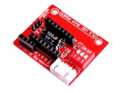Placa Adaptadora Vermelha para Driver de Motor de Passo A4988 - Imagem 1