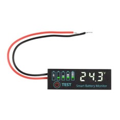 Indicador Digital de Carga para Bateria Chumbo-&Aacute;cido ou L&iacute;tio - 7 a 55 V, Branco