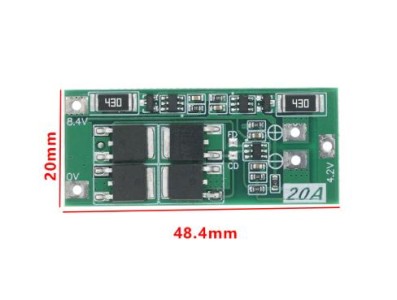 Placa 2S 20 A 7,4 V 8,4 V 18650 L&iacute;tio Bateria Vers&atilde;o de equil&iacute;brio da de prote&ccedil;&atilde;o - Imagem 1