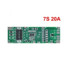 Placa a bateria do li-&iacute;on 18650 de 7S 20 A BMS protege a com fun&ccedil;&atilde;o de equil&iacute;brio
