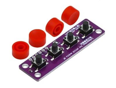 M&oacute;dulo de interruptor de quatro bot&otilde;es de toque compat&iacute;vel com Arduino - Imagem 1