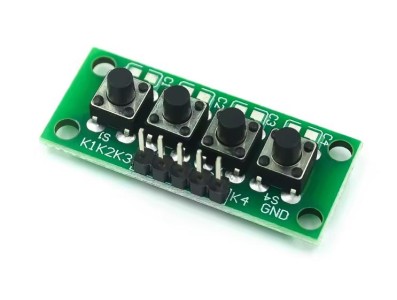 M&oacute;dulo de teclado com bot&atilde;o de chave independente 1x4 4 - Imagem 1