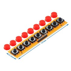M&oacute;dulo de teclado com 9 bot&otilde;es