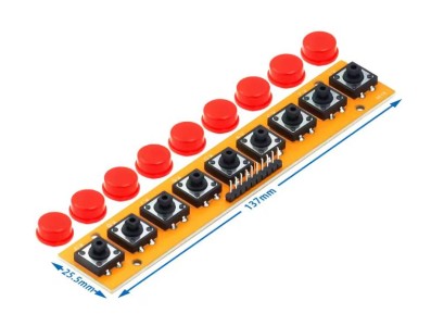 M&oacute;dulo de teclado com 9 bot&otilde;es - Imagem 1