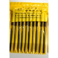 Limas com cabo de pl&aacute;stico 10 unidades tamanho 4&times;160