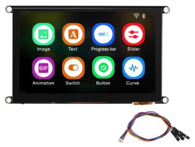 Placa de desenvolvimento ESP32-S3 wi-fi 6 e bluetooth 4.3 polegadas ips toque capacitivo 480*272 512kb... - Imagem 1