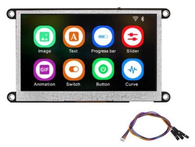 Placa de desenvolvimento ESP32-S3 Wi-Fi 6 e Bluetooth 4.3 polegadas ips NO toque 480*272 512KB SRAM 8M... - Imagem 1