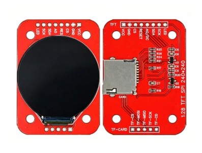 M&oacute;dulo de exibi&ccedil;&atilde;o TFT de 1,28 polegadas 240 * 240 GC9A01 driver SPI interface Vermelho - Imagem 1