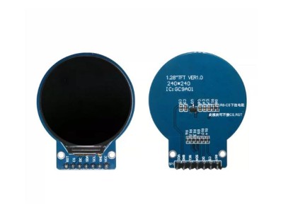 M&oacute;dulo de exibi&ccedil;&atilde;o TFT LCD de 1,28 polegadas redondo 240 * 240 GC9A01 driver SPI interface com solda - Imagem 1