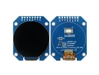 M&oacute;dulo de exibi&ccedil;&atilde;o TFT LCD de 1,28 polegadas quadrado 240 * 240 GC9A01 driver SPI interface com solda - Imagem 1