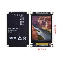 M&oacute;dulo interface SPI do de exibi&ccedil;&atilde;o LCD com tela colorida TFT de 1,77 polegadas