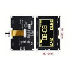 M&oacute;dulo de exibi&ccedil;&atilde;o LCD de 2,42 polegadas 128x64 OLED SSD1309 4 pinos IIC I2C interface amarelo