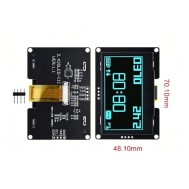 M&oacute;dulo de exibi&ccedil;&atilde;o LCD de 2,42 polegadas 128x64 OLED SSD1309 4 pinos IIC I2C interface azul